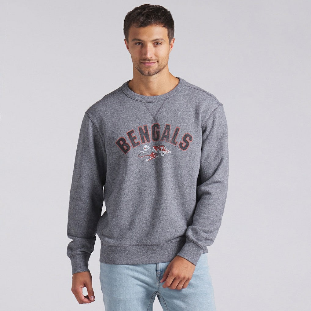 Cincinnati Bengals Loop Terry Pullover Sweatshirt Heather Gray