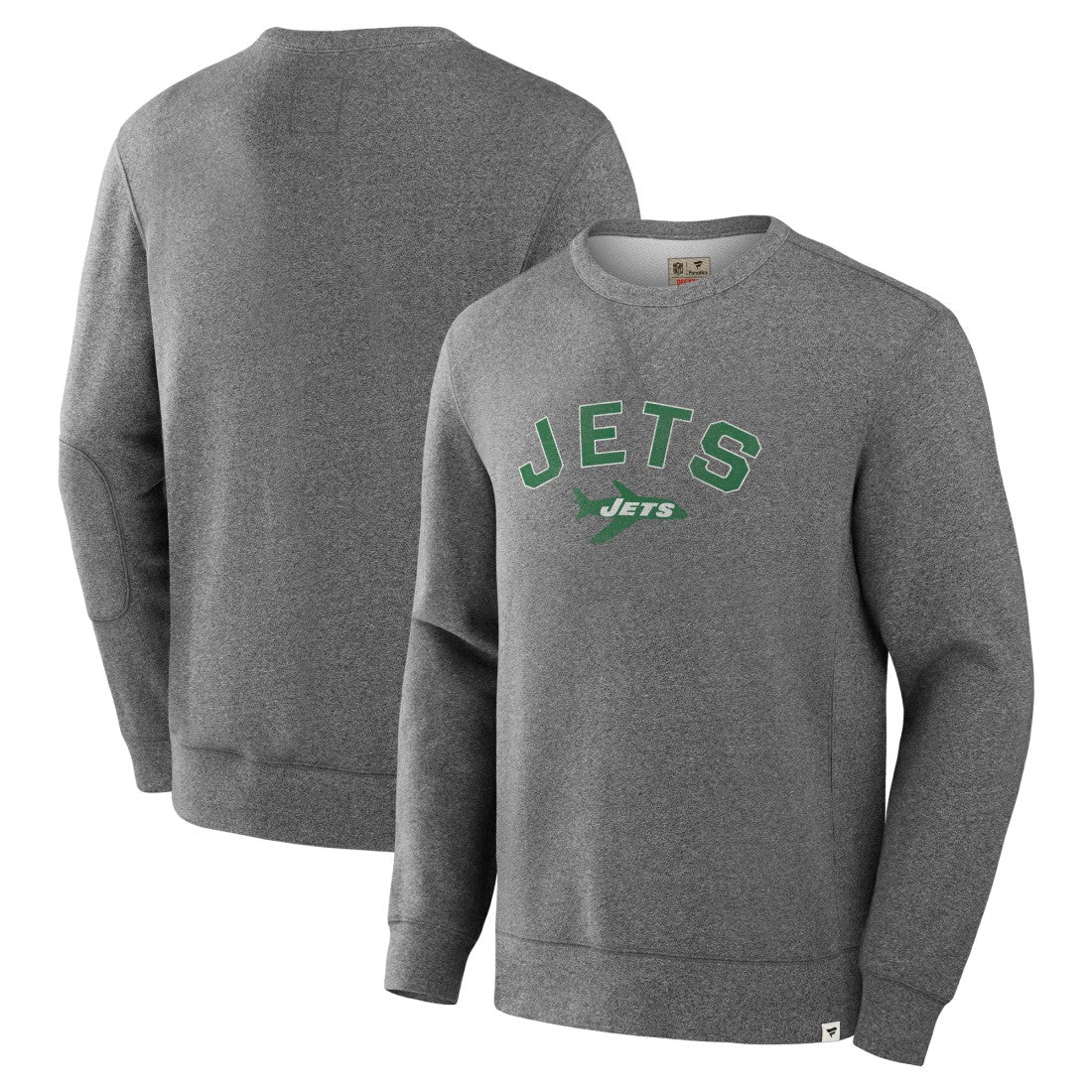 New York Jets Loop Terry Pullover Sweatshirt Heather Gray
