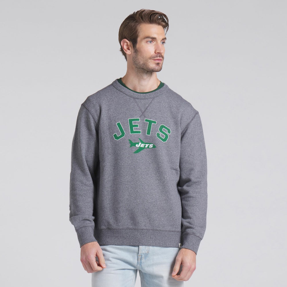 New York Jets Loop Terry Pullover Sweatshirt Heather Gray