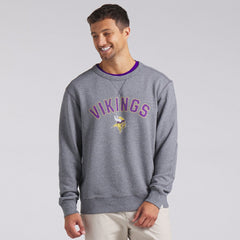 Minnesota Vikings Loop Terry Pullover Sweatshirt Heather Gray