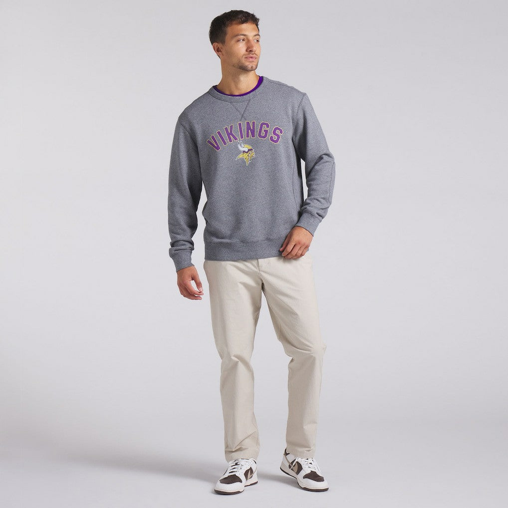Minnesota Vikings Loop Terry Pullover Sweatshirt Heather Gray