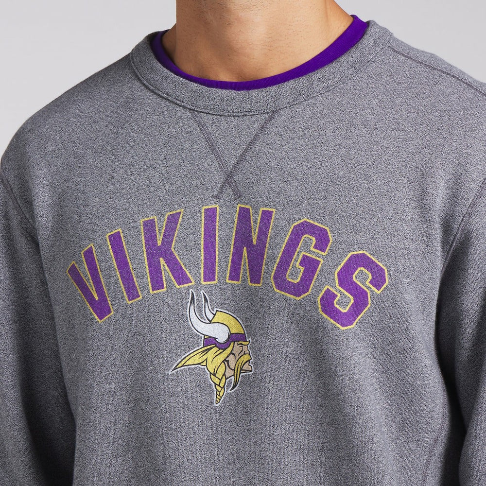 Minnesota Vikings Loop Terry Pullover Sweatshirt Heather Gray