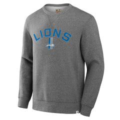 Detroit Lions Loop Terry Pullover Sweatshirt Heather Gray