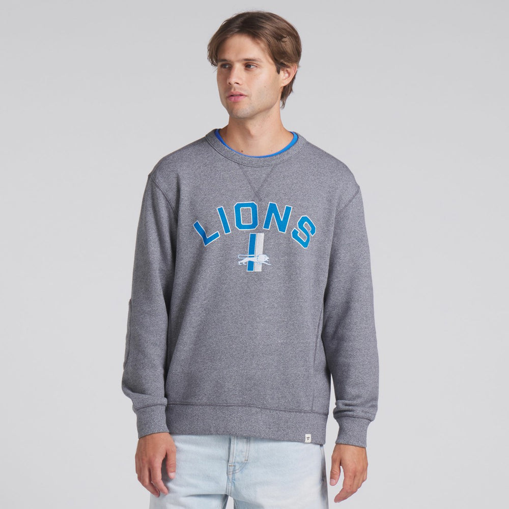 Detroit Lions Loop Terry Pullover Sweatshirt Heather Gray