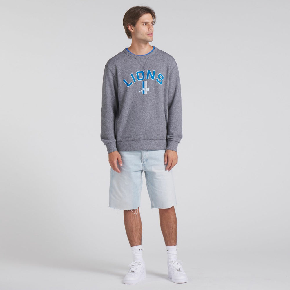 Detroit Lions Loop Terry Pullover Sweatshirt Heather Gray
