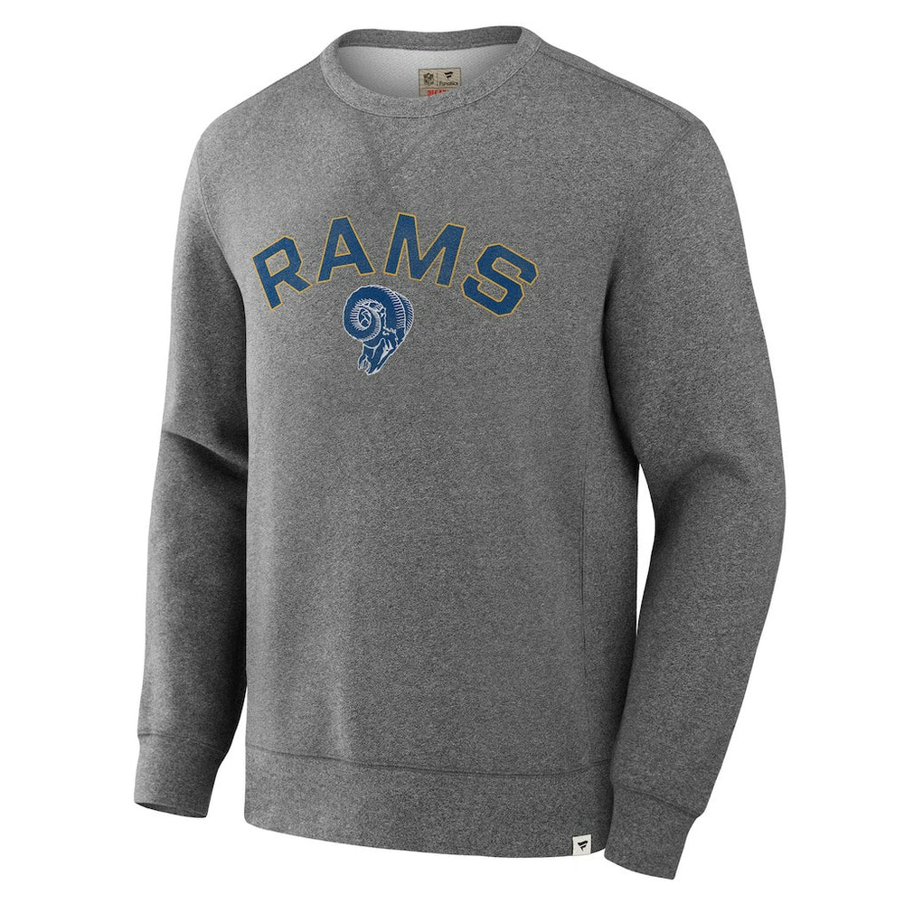 Los Angeles Rams Loop Terry Pullover Sweatshirt Heather Gray