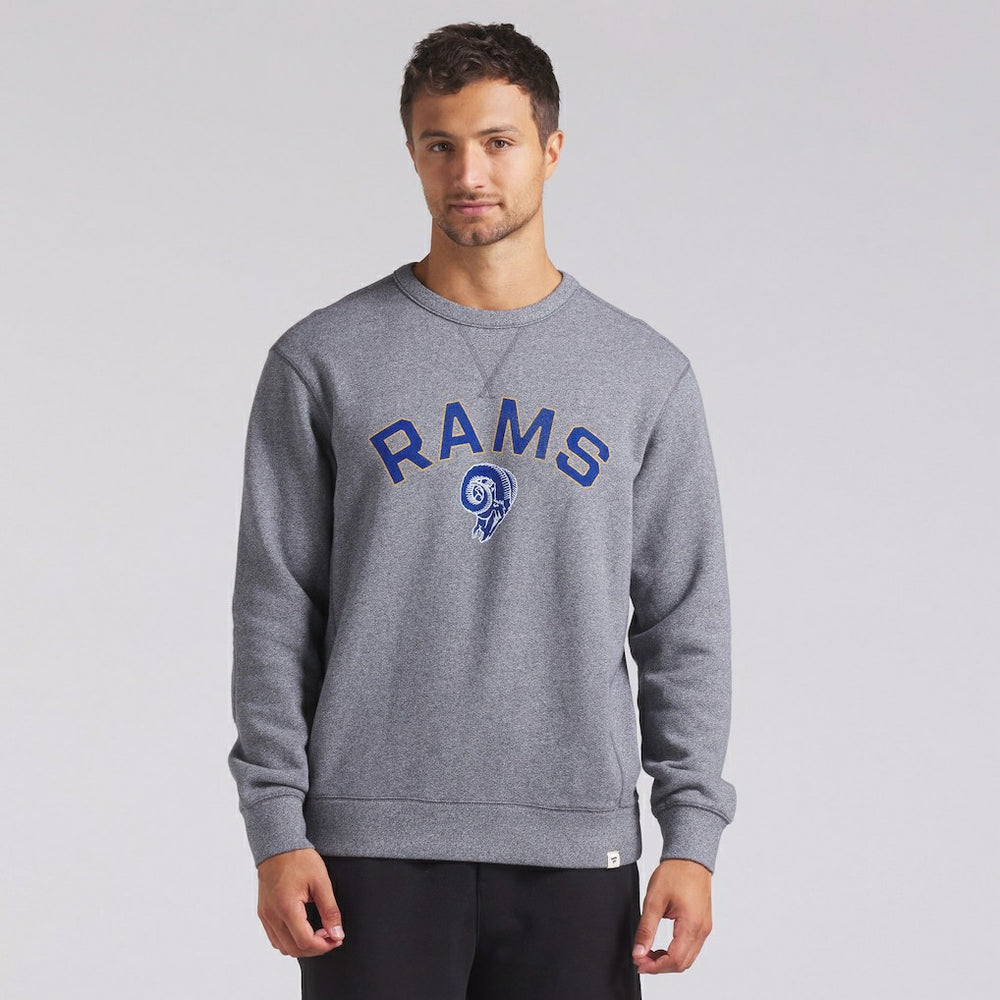 Los Angeles Rams Loop Terry Pullover Sweatshirt Heather Gray