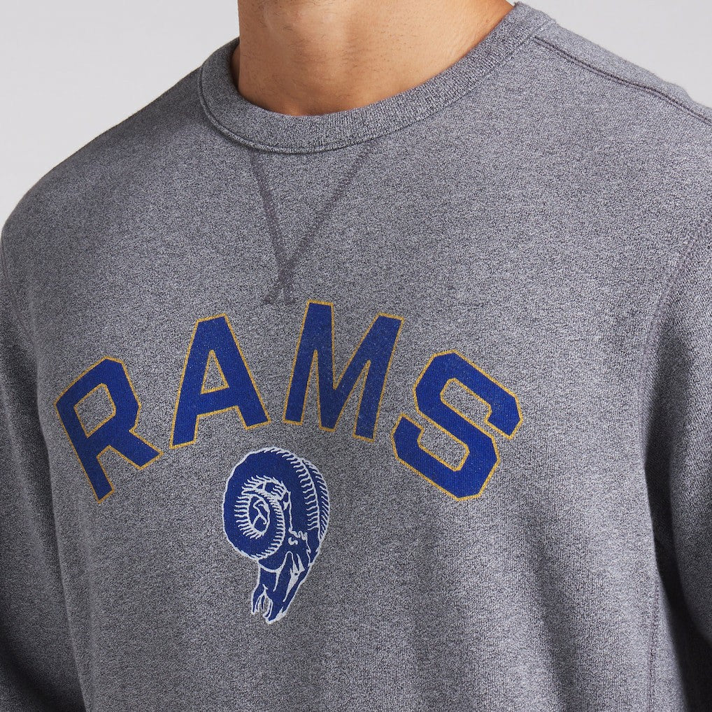 Los Angeles Rams Loop Terry Pullover Sweatshirt Heather Gray