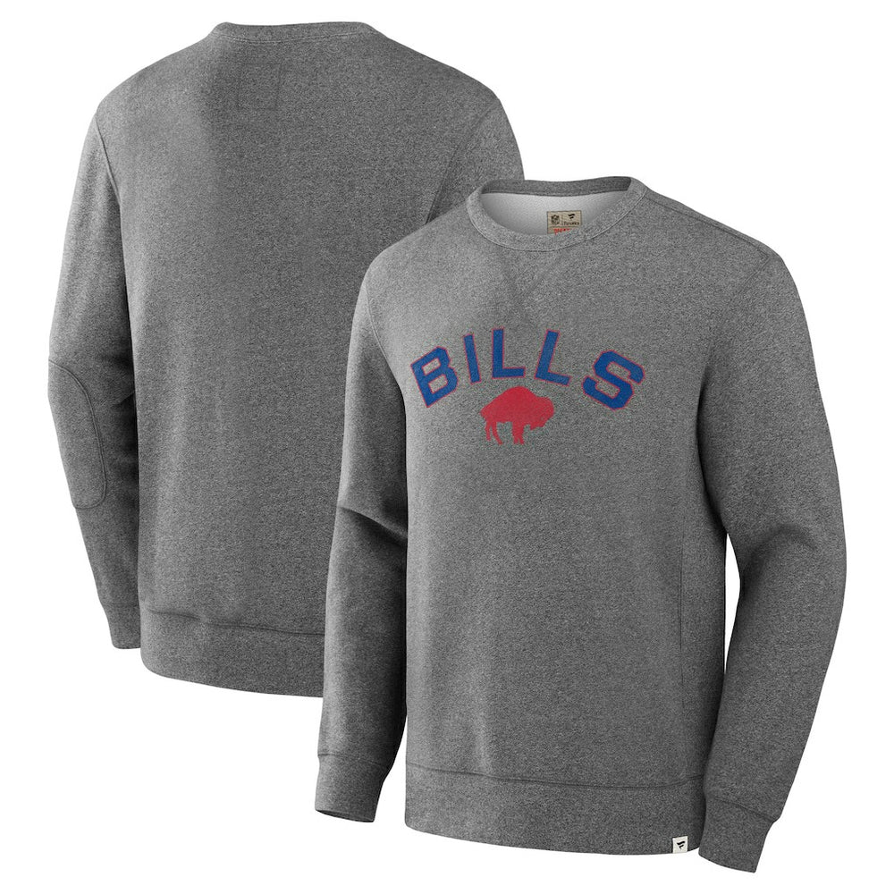 Buffalo Bills Loop Terry Pullover Sweatshirt Heather Gray