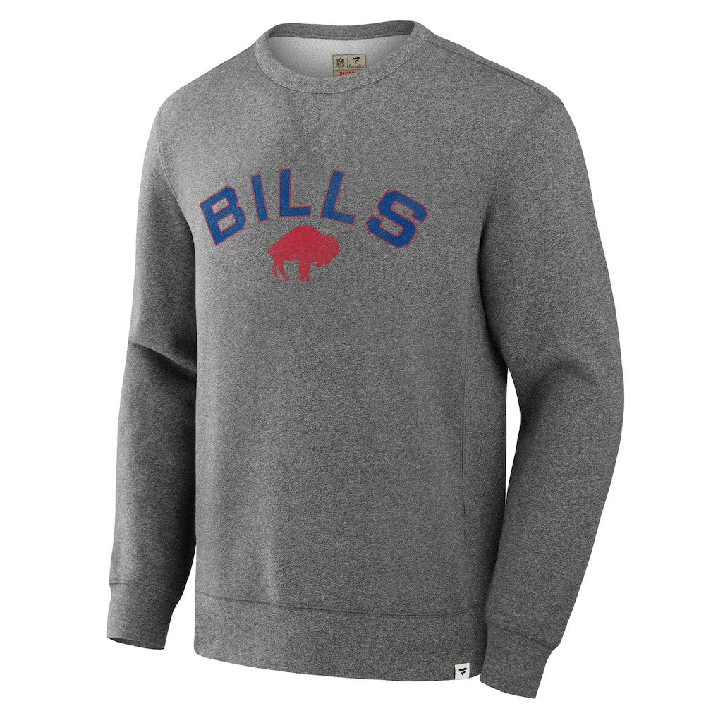 Buffalo Bills Loop Terry Pullover Sweatshirt Heather Gray