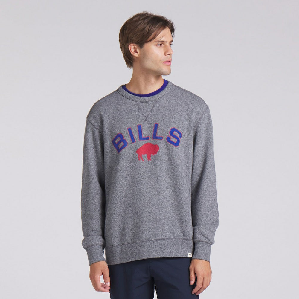 Buffalo Bills Loop Terry Pullover Sweatshirt Heather Gray