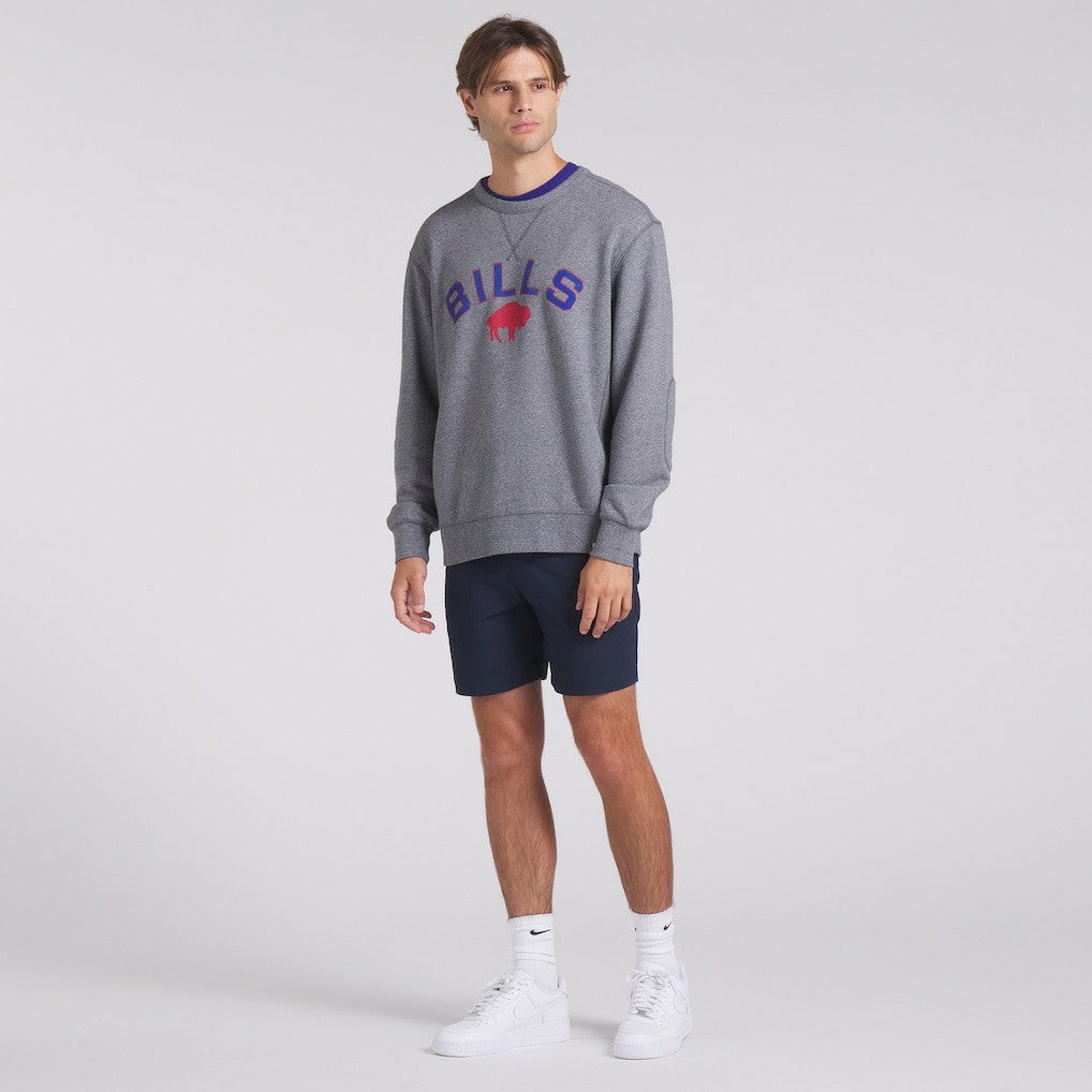 Buffalo Bills Loop Terry Pullover Sweatshirt Heather Gray