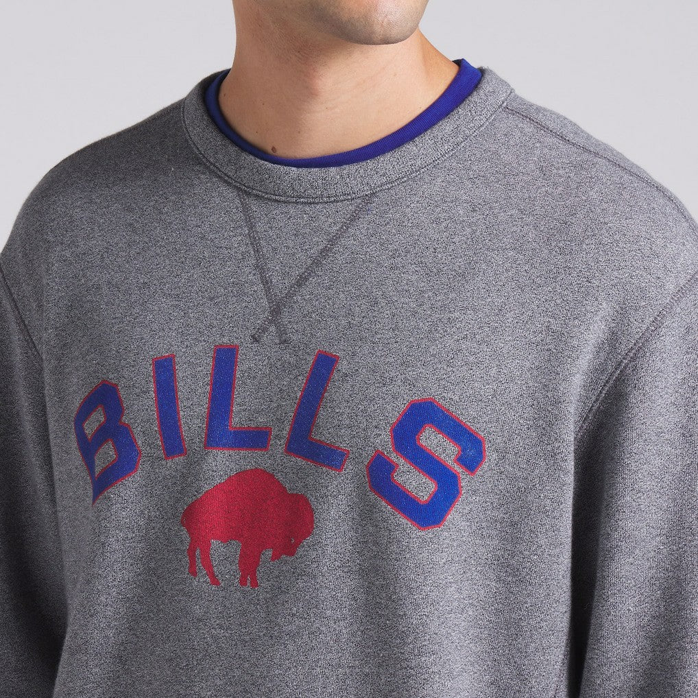 Buffalo Bills Loop Terry Pullover Sweatshirt Heather Gray