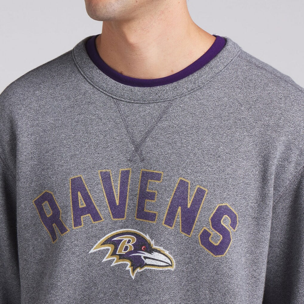 Baltimore Ravens Loop Terry Pullover Sweatshirt Heather Gray