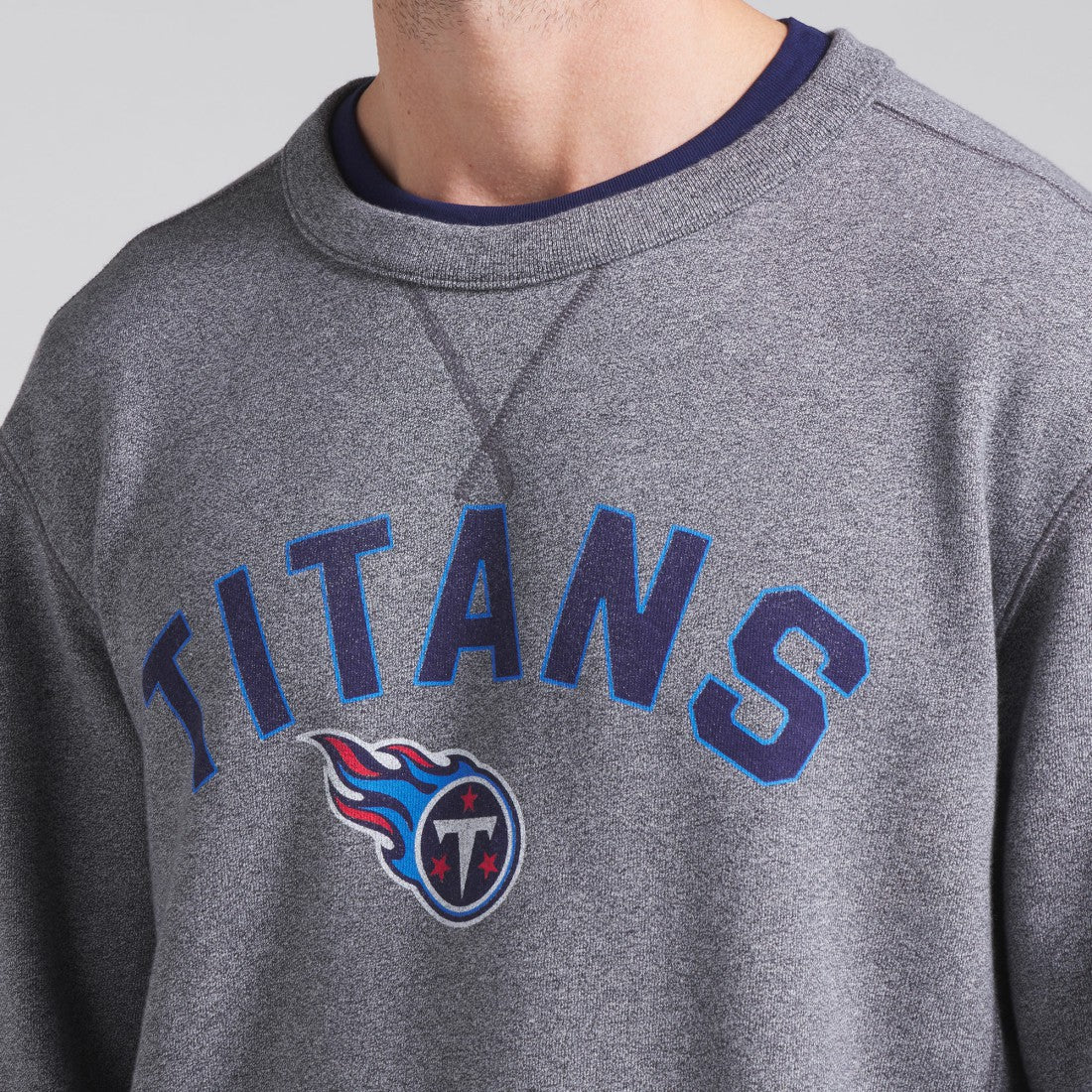 Tennessee Titans Loop Terry Pullover Sweatshirt Heather Gray