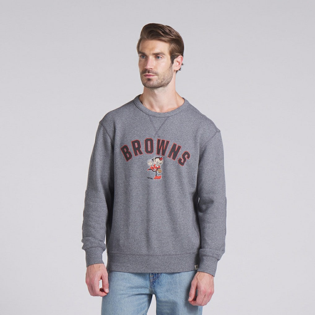Cleveland Browns Loop Terry Pullover Sweatshirt Heather Gray