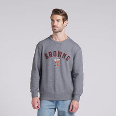 Cleveland Browns Loop Terry Pullover Sweatshirt Heather Gray