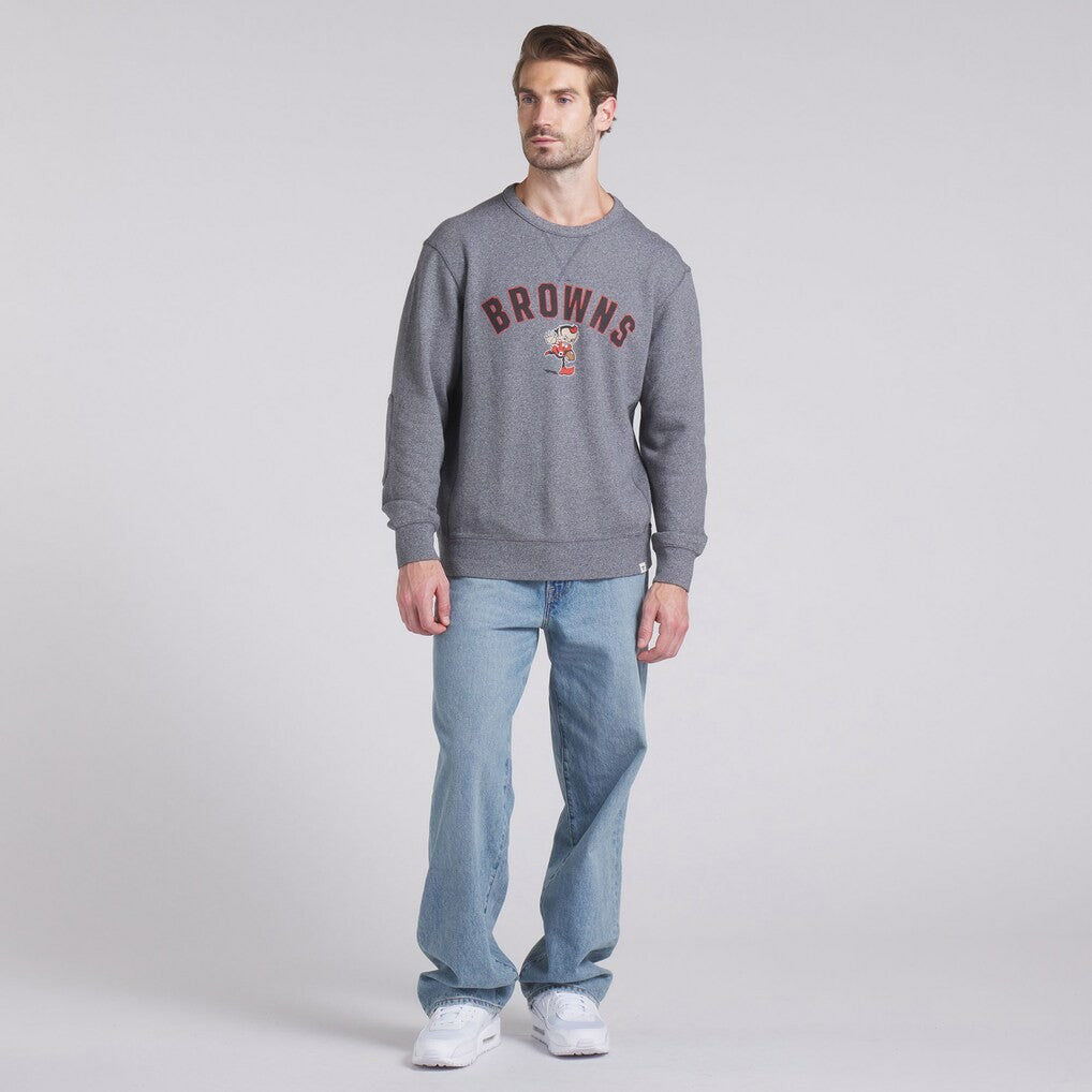 Cleveland Browns Loop Terry Pullover Sweatshirt Heather Gray