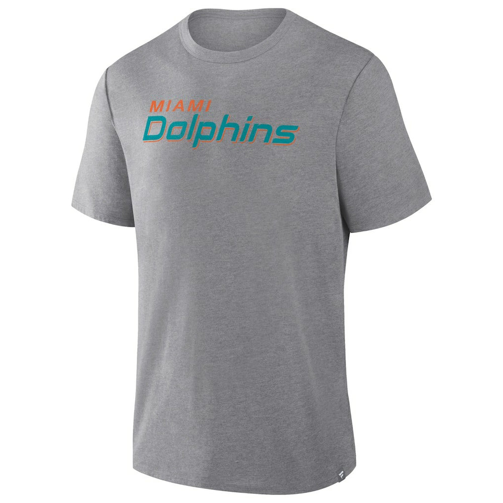 Miami Dolphins Pass Rush Tri-Blend T-Shirt Heather Gray