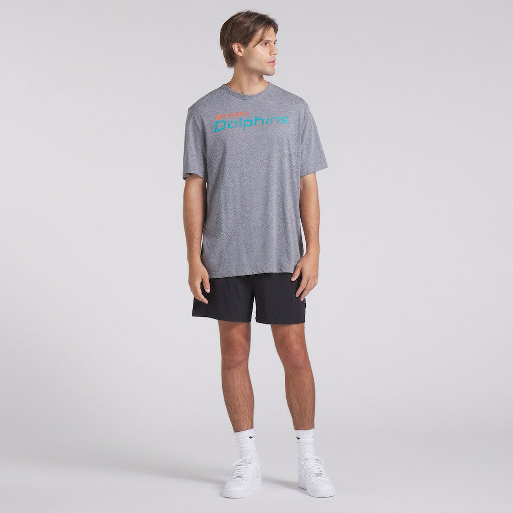 Miami Dolphins Pass Rush Tri-Blend T-Shirt Heather Gray