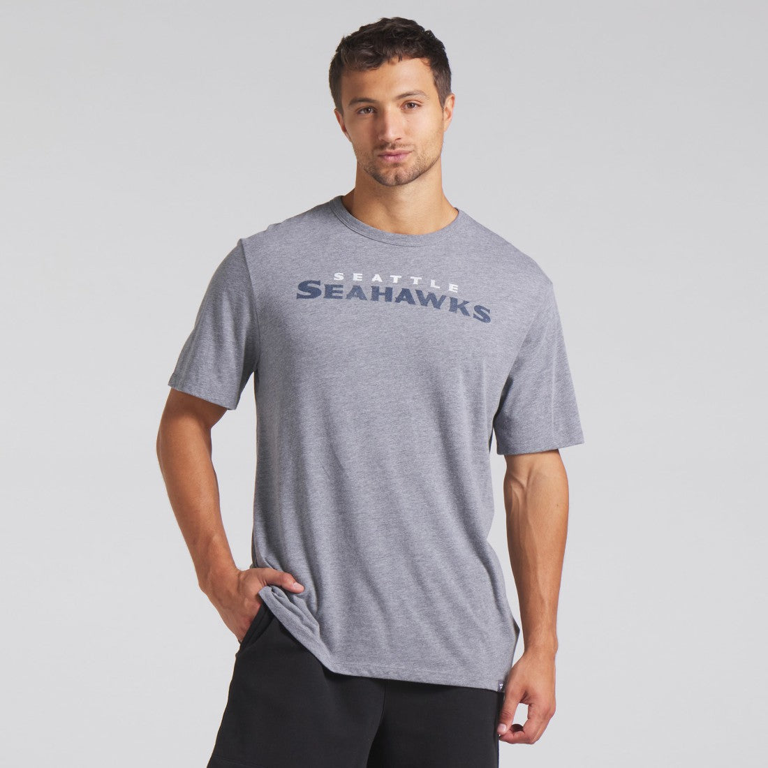Seattle Seahawks Pass Rush Tri-Blend T-Shirt Heather Gray