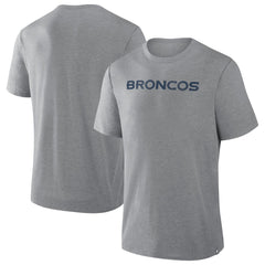 Denver Broncos Pass Rush Tri-Blend T-Shirt Heather Gray