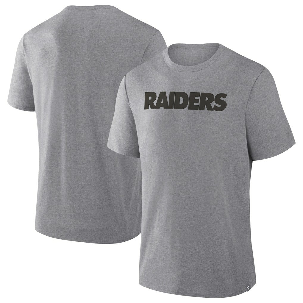 Las Vegas Raiders Pass Rush Tri-Blend T-Shirt Heather Gray
