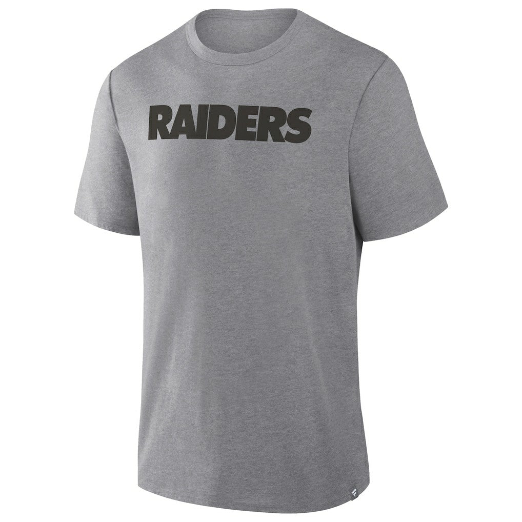 Las Vegas Raiders Pass Rush Tri-Blend T-Shirt Heather Gray