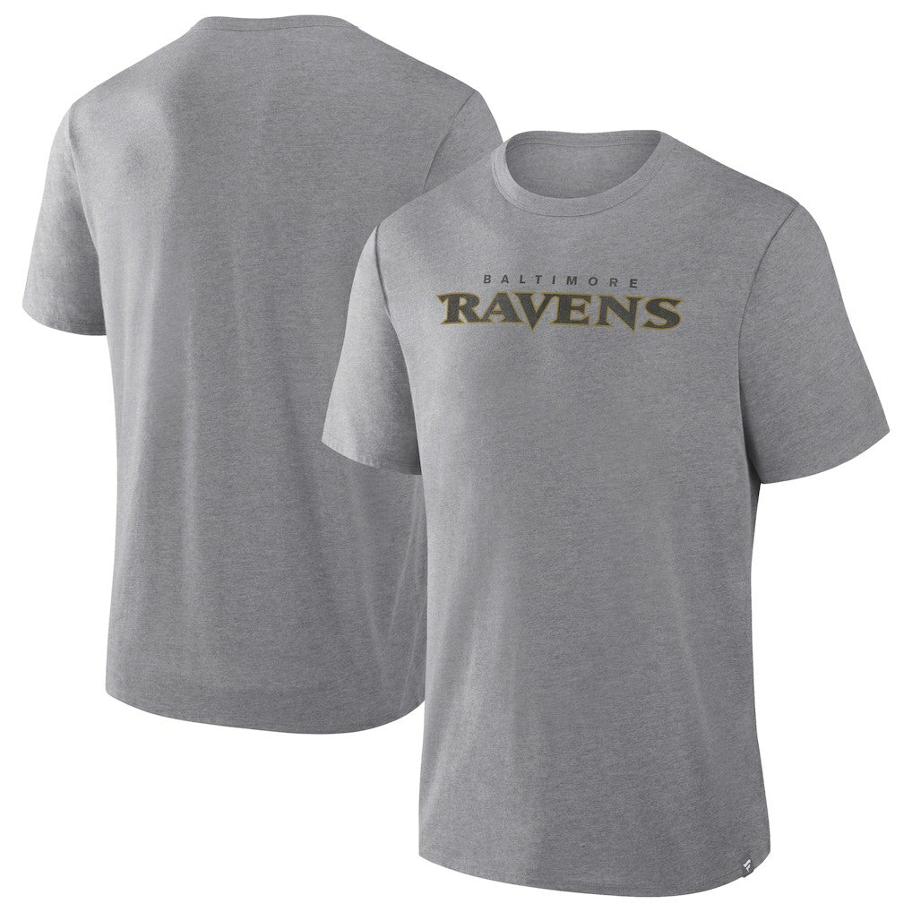 Baltimore Ravens Pass Rush Tri-Blend T-Shirt Heather Gray