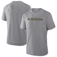 Baltimore Ravens Pass Rush Tri-Blend T-Shirt Heather Gray