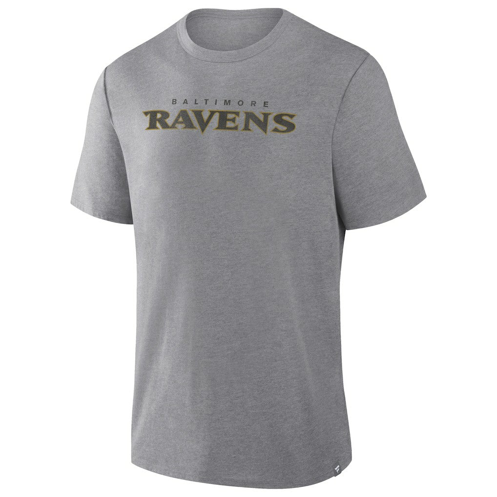 Baltimore Ravens Pass Rush Tri-Blend T-Shirt Heather Gray