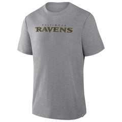 Baltimore Ravens Pass Rush Tri-Blend T-Shirt Heather Gray