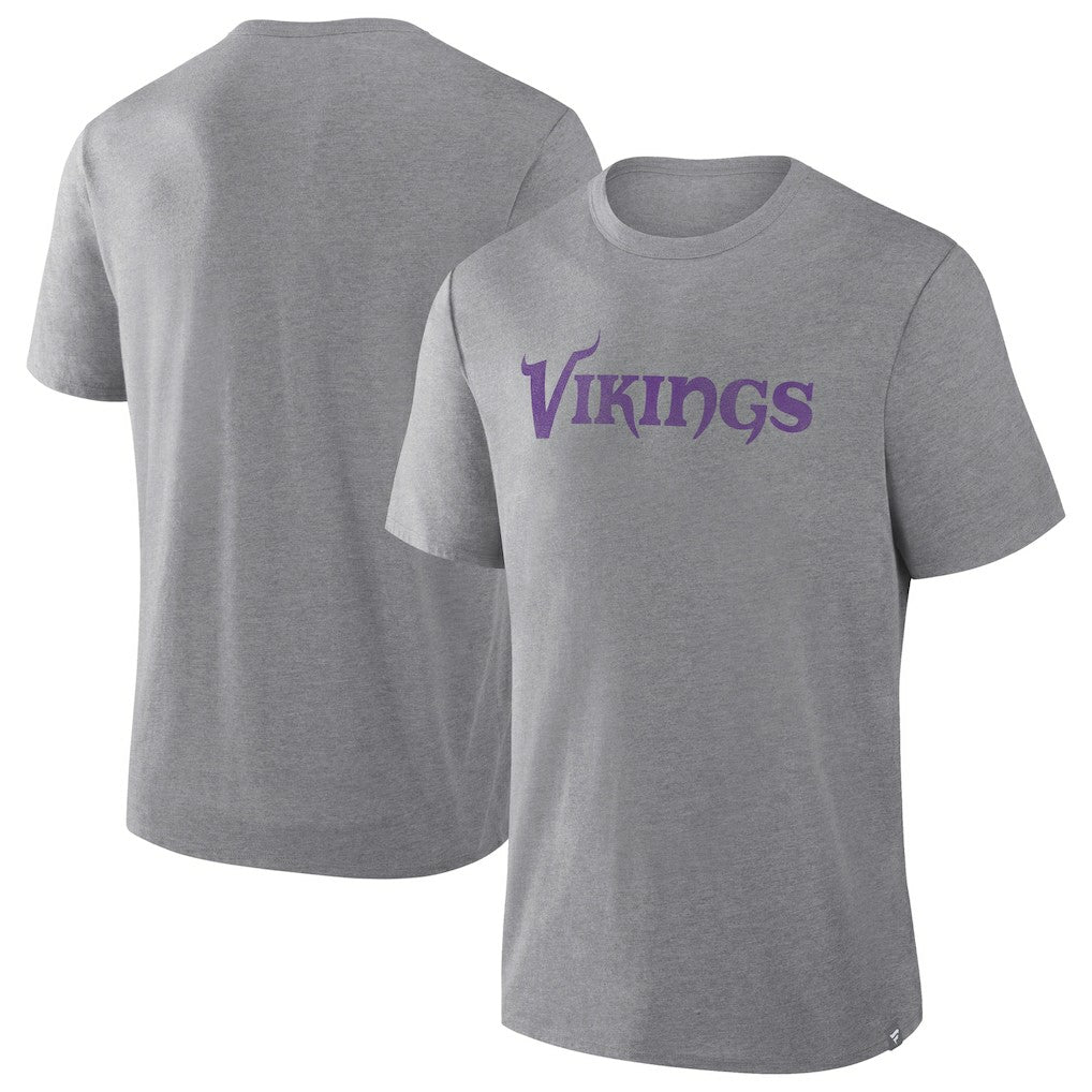 Minnesota Vikings Pass Rush Tri-Blend T-Shirt Heather Gray