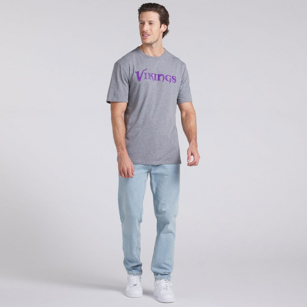 Minnesota Vikings Pass Rush Tri-Blend T-Shirt Heather Gray