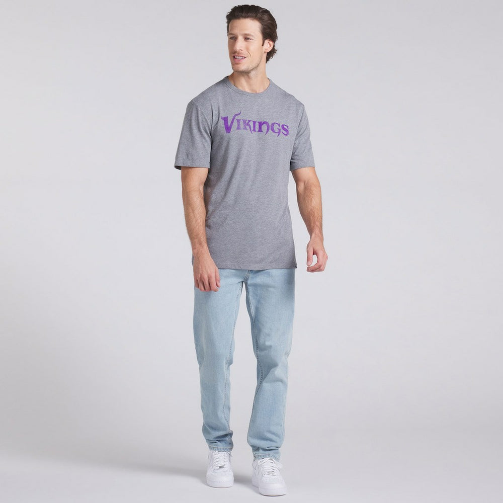 Minnesota Vikings Pass Rush Tri-Blend T-Shirt Heather Gray