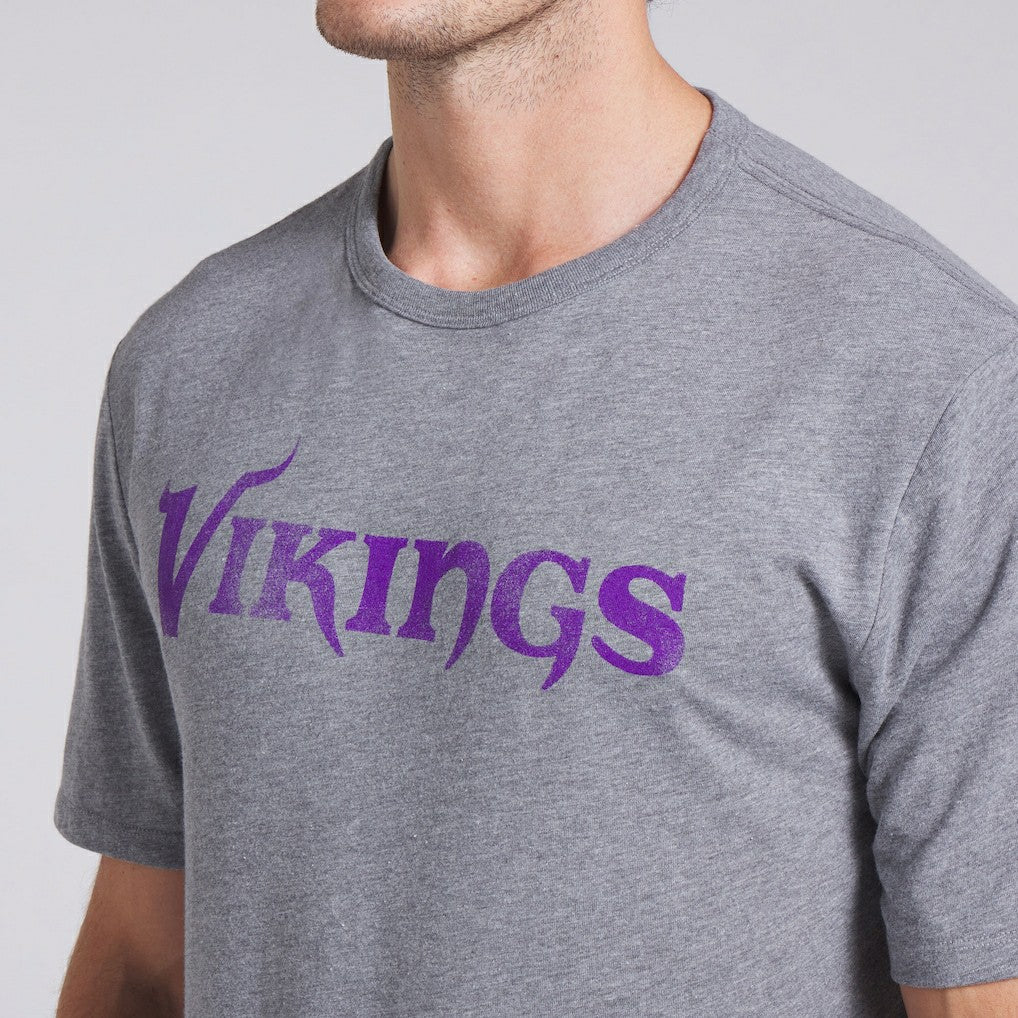 Minnesota Vikings Pass Rush Tri-Blend T-Shirt Heather Gray