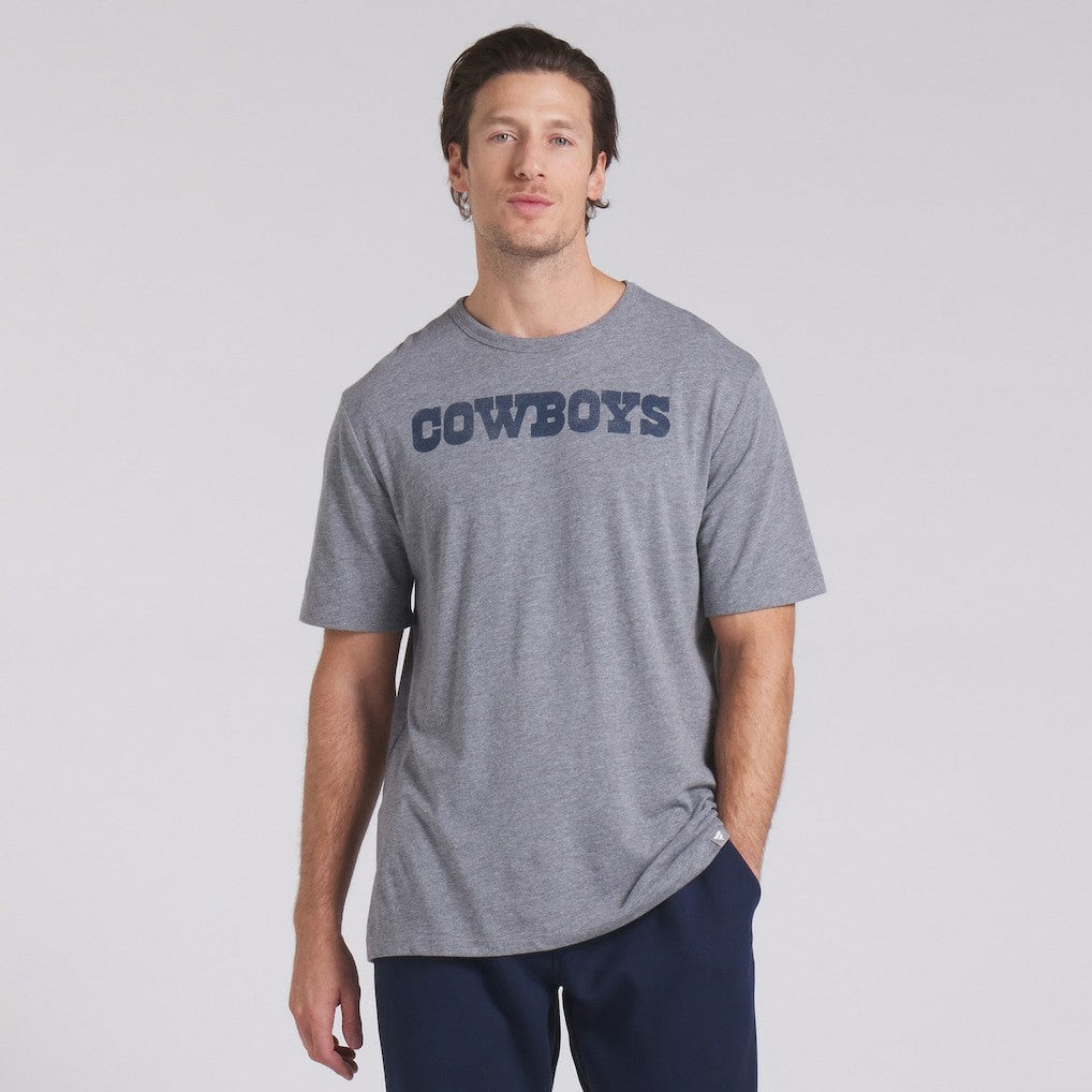 Dallas Cowboys Pass Rush Tri-Blend T-Shirt Heather Gray