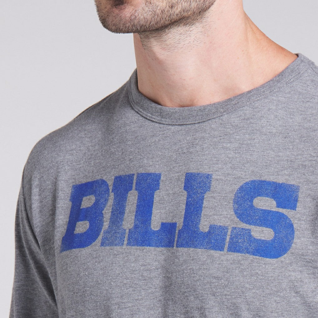 Buffalo Bills Pass Rush Tri-Blend T-Shirt Heather Gray