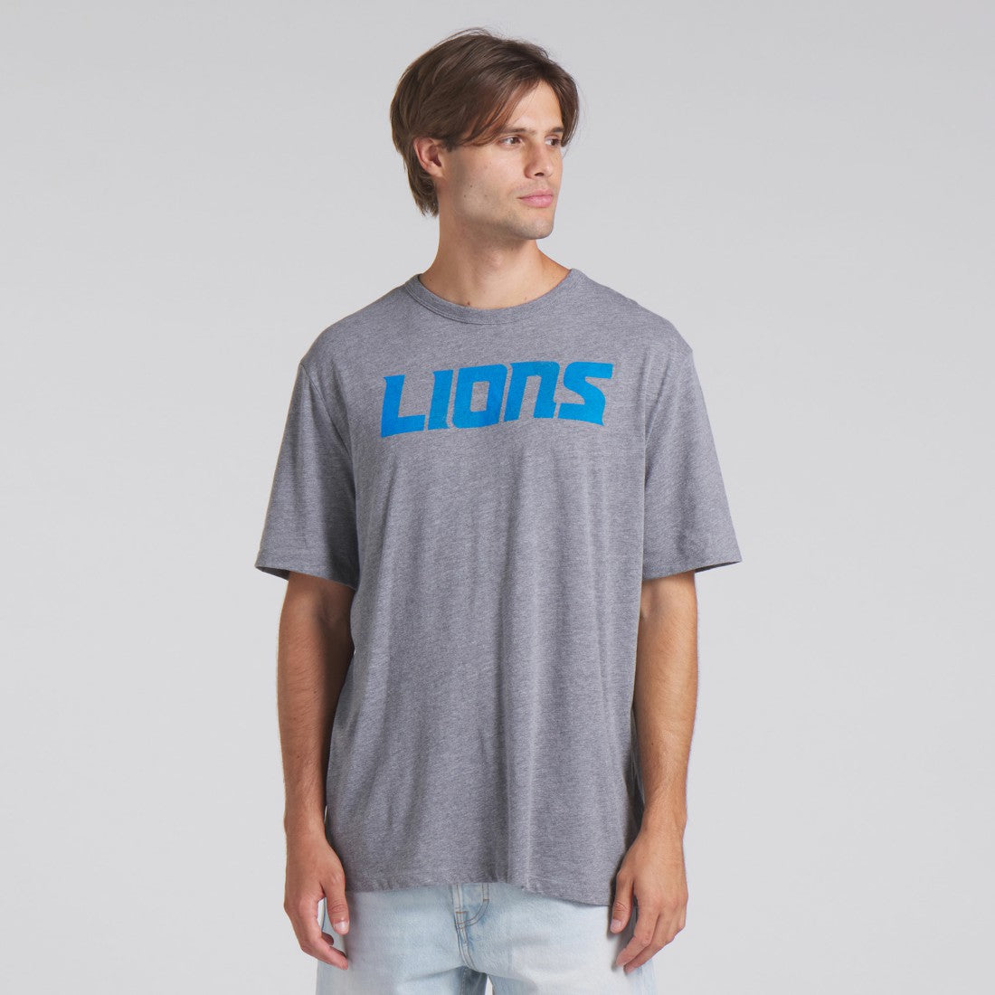 Detroit Lions Pass Rush Tri-Blend T-Shirt Heather Gray