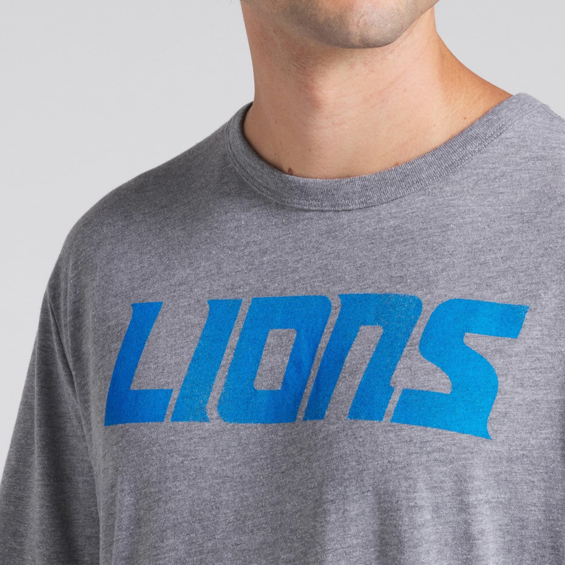 Detroit Lions Pass Rush Tri-Blend T-Shirt Heather Gray