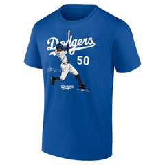 Mookie Betts Los Angeles Dodgers Player Swing T-Shirt - Royal T-shirts