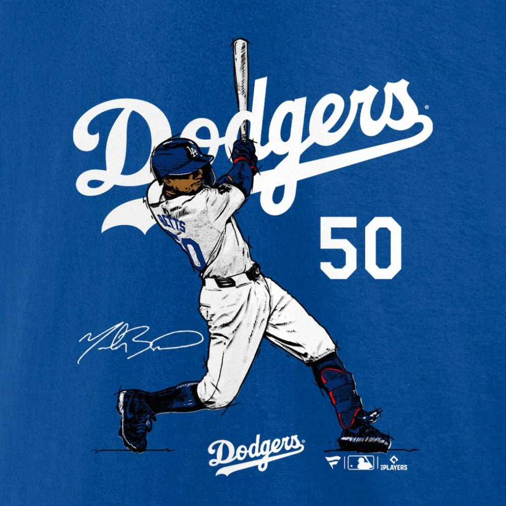 Mookie Betts Los Angeles Dodgers Player Swing T-Shirt - Royal T-shirts