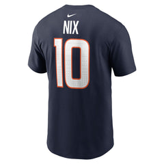 Bo Nix Denver Broncos Player Name & Number T-Shirt Navy