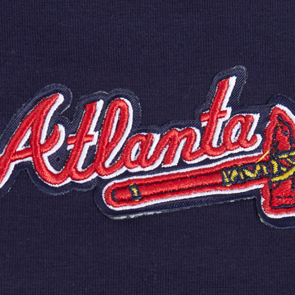 Atlanta Braves Pro Standard Women's Rhinestone Slim Fit T-Shirt - Navy T-shirts