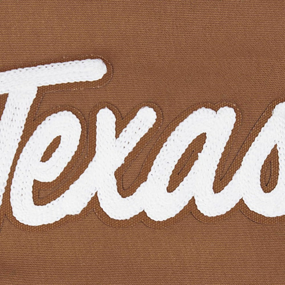 Texas Rangers Pro Standard Women's Paint The City Pullover Cropped Sweatshirt - Brown Pullover