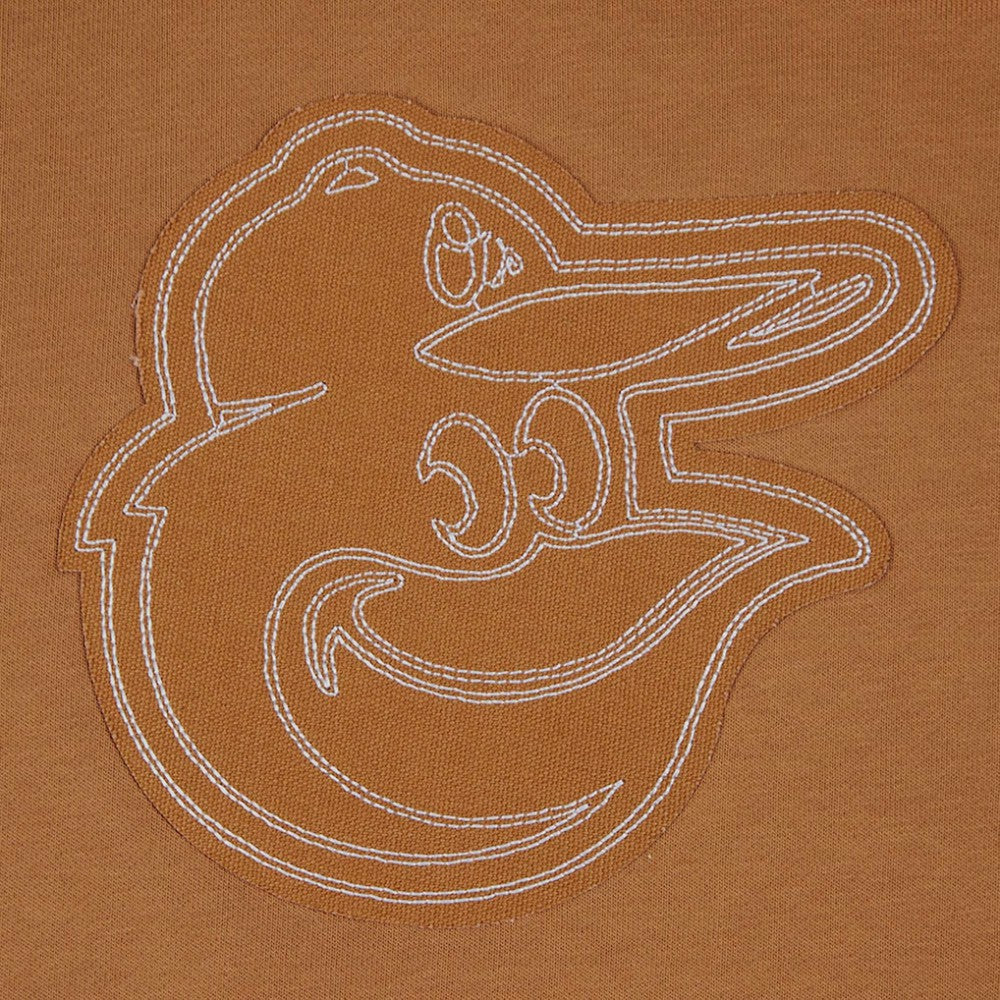 Baltimore Orioles Pro Standard Women's Paint The City Pullover Cropped Sweatshirt - Brown Pullover