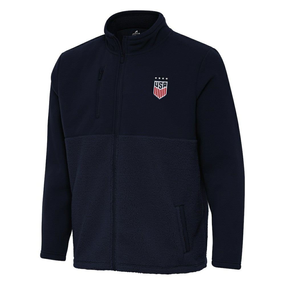 USWNT Antigua Daily Fused Full-Zip Jacket Navy