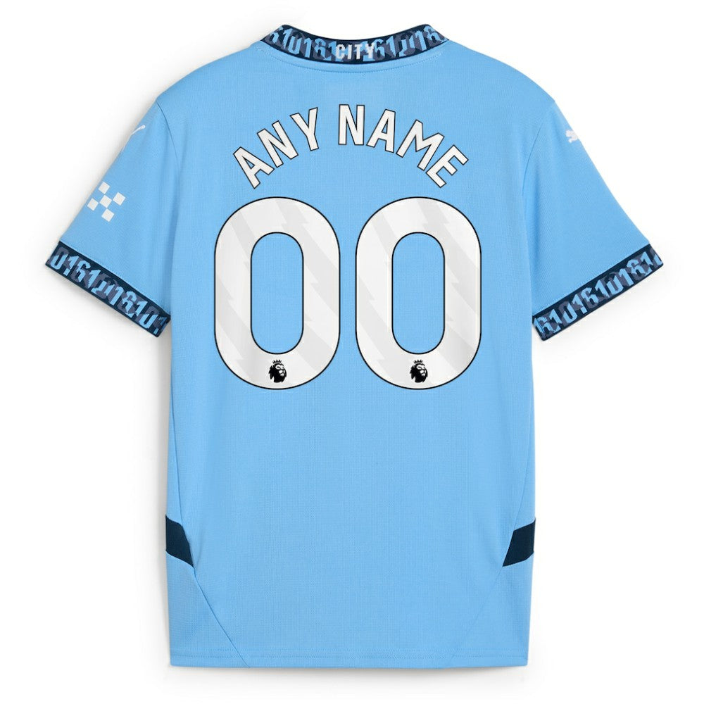 Manchester City Youth 2024/25 Home Replica Custom Jersey Light Blue