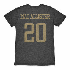 Alexis Mac Allister Argentina National Team 1863FC Player Retro Tri-Blend T-Shirt Heather Black
