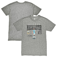 Alexis Mac Allister Argentina National Team 1863FC Snapshot Tri-Blend T-Shirt Heather Gray